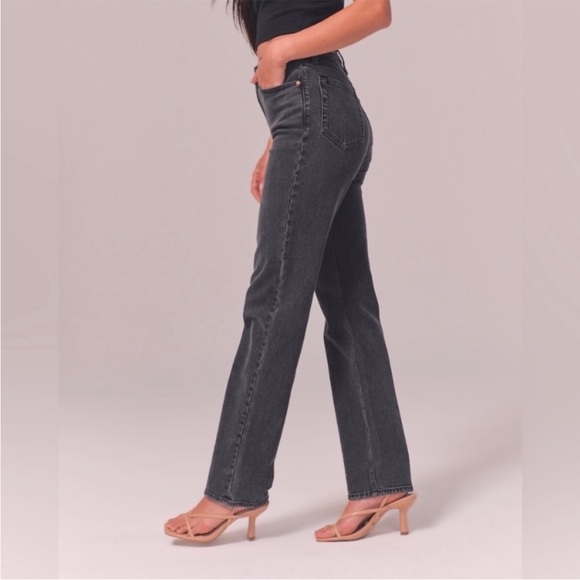 Abercrombie and fitch the 90s straight ultra high rise size 27/4R curve love - Picture 4 of 13